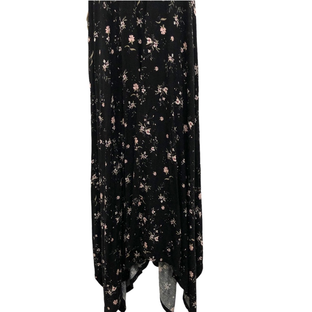 American Rag Maxi A-Line Strap Asymmetrical Rayon Dress W Size S Black/White - Picture 4 of 7